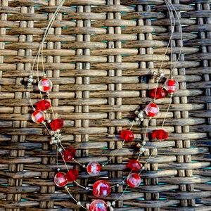Glass bead necklace